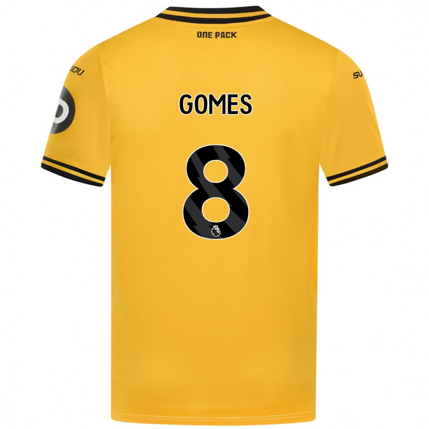 Niño Fútbol Camiseta João Gomes #8 Amarillo 1ª Equipación 2024/25 México