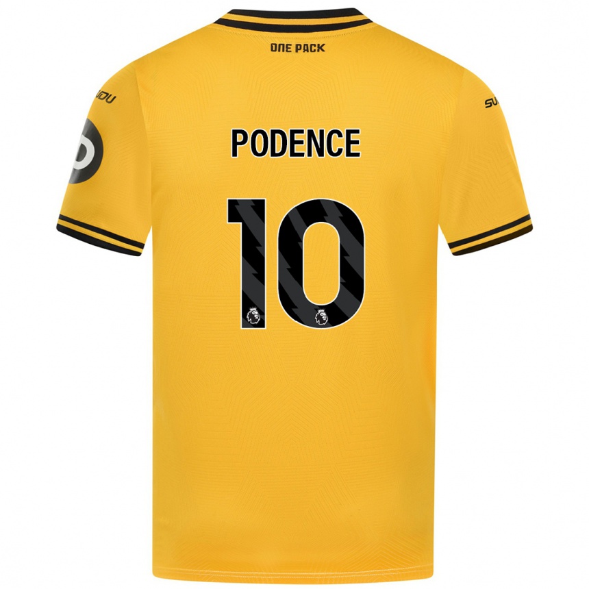 Niño Fútbol Camiseta Daniel Podence #10 Amarillo 1ª Equipación 2024/25 México