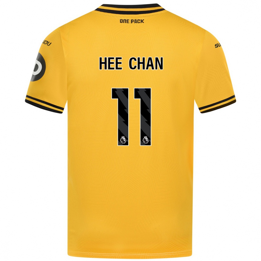 Niño Fútbol Camiseta Hee-Chan Hwang #11 Amarillo 1ª Equipación 2024/25 México