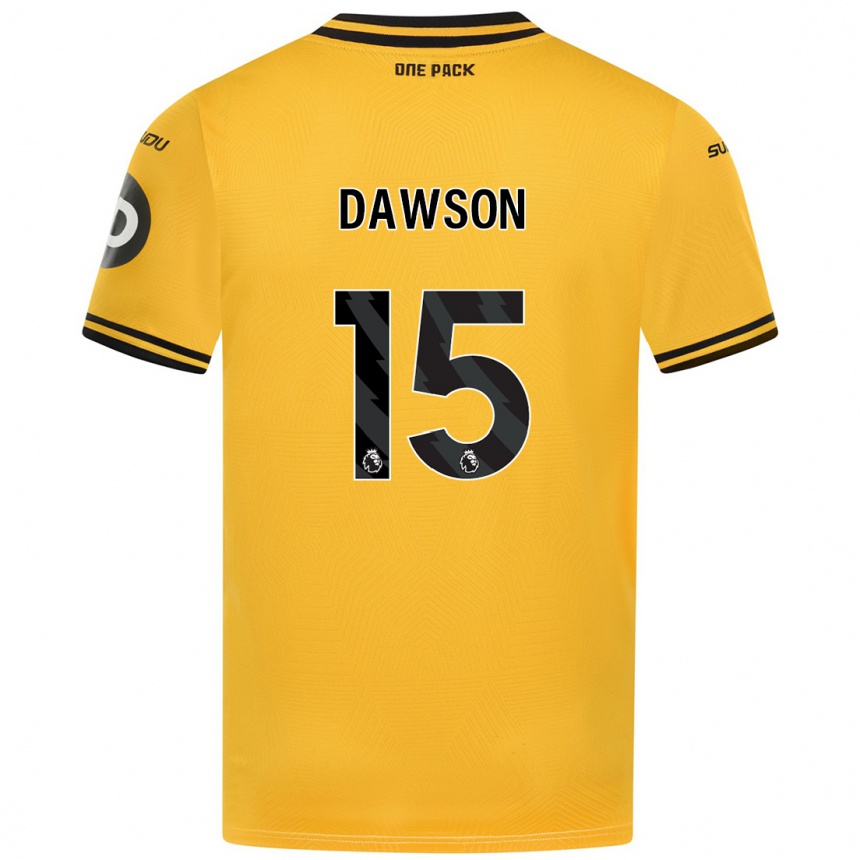 Niño Fútbol Camiseta Craig Dawson #15 Amarillo 1ª Equipación 2024/25 México