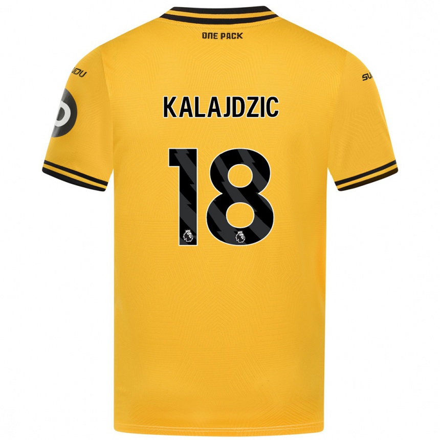 Niño Fútbol Camiseta Sasa Kalajdzic #18 Amarillo 1ª Equipación 2024/25 México