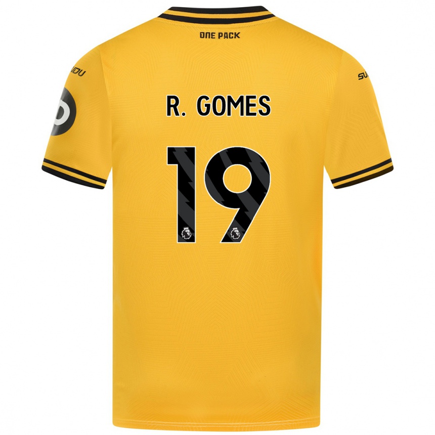 Niño Fútbol Camiseta Rodrigo Gomes #19 Amarillo 1ª Equipación 2024/25 México