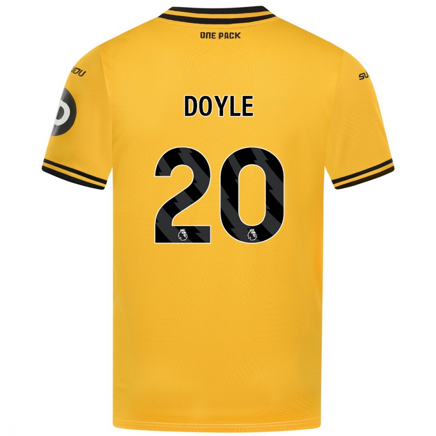 Niño Fútbol Camiseta Tommy Doyle #20 Amarillo 1ª Equipación 2024/25 México