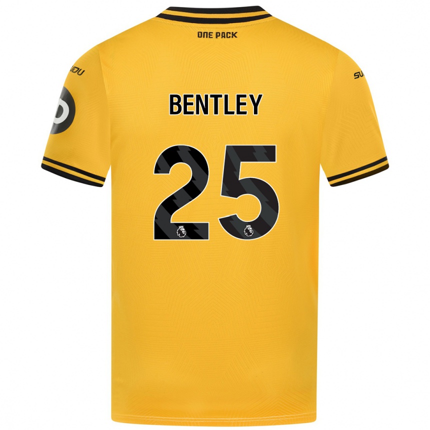 Niño Fútbol Camiseta Daniel Bentley #25 Amarillo 1ª Equipación 2024/25 México