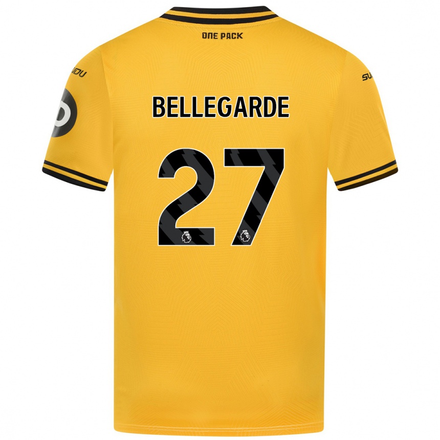 Niño Fútbol Camiseta Jean-Ricner Bellegarde #27 Amarillo 1ª Equipación 2024/25 México