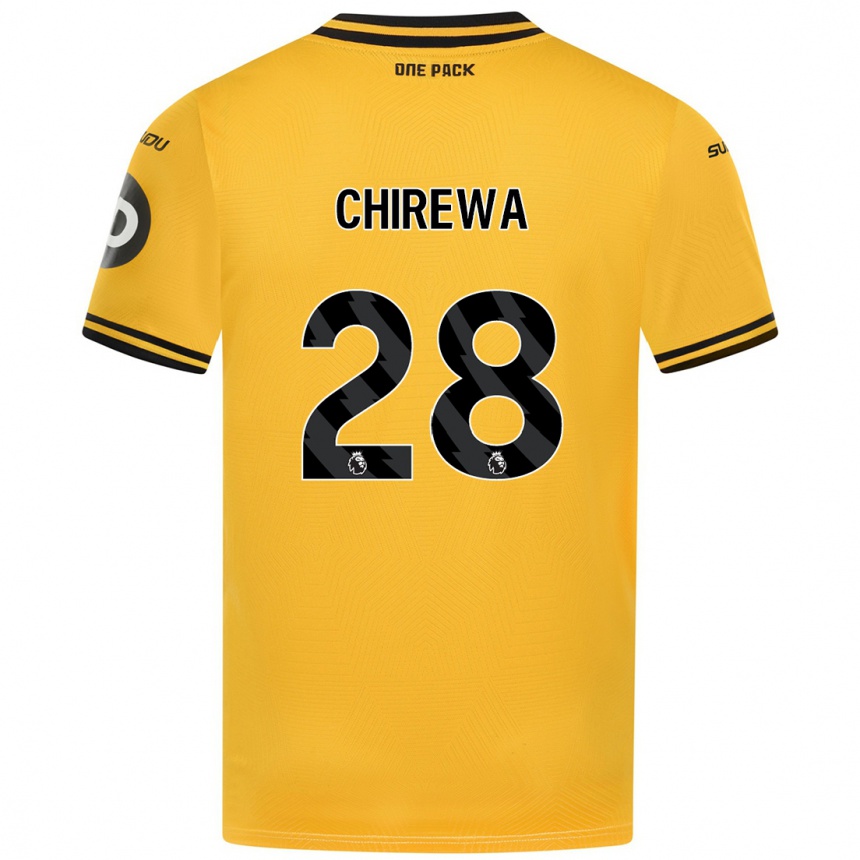 Niño Fútbol Camiseta Tawanda Chirewa #28 Amarillo 1ª Equipación 2024/25 México