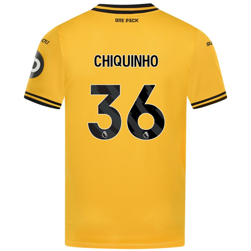 Niño Fútbol Camiseta Chiquinho #36 Amarillo 1ª Equipación 2024/25 México