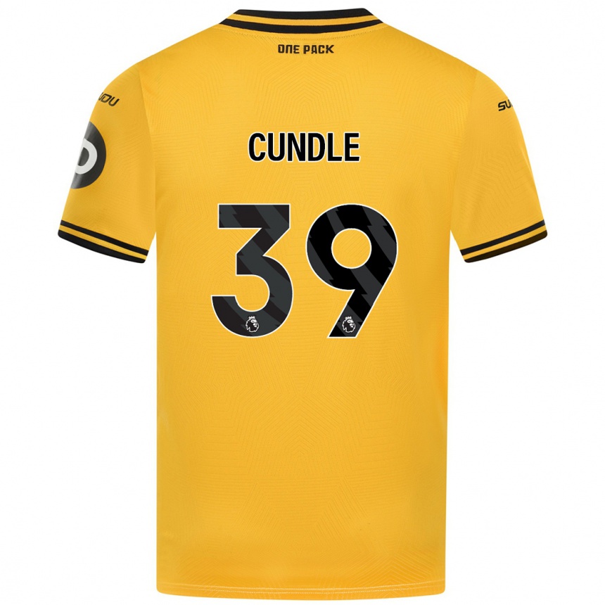 Niño Fútbol Camiseta Luke Cundle #39 Amarillo 1ª Equipación 2024/25 México