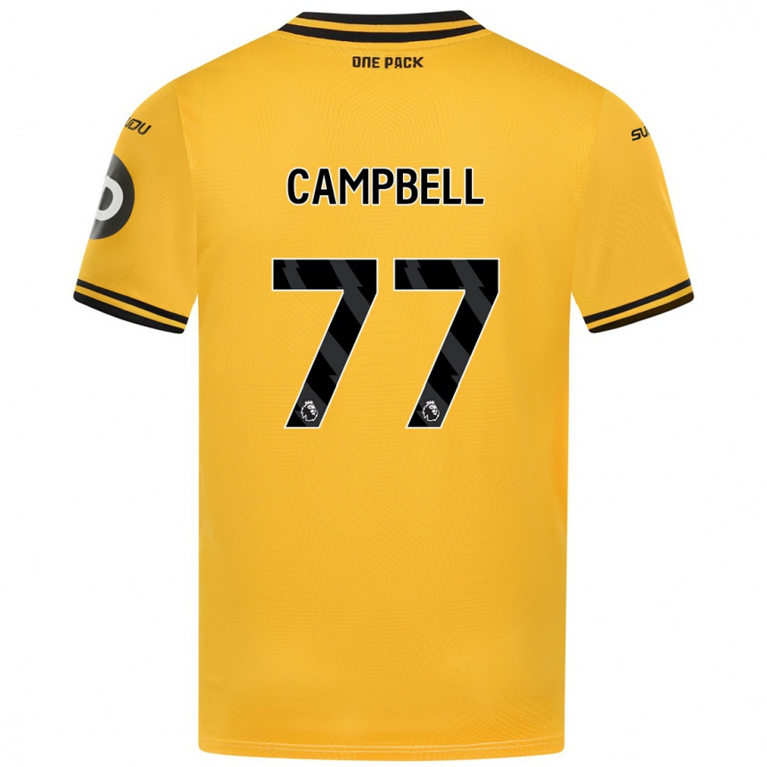 Niño Fútbol Camiseta Chem Campbell #77 Amarillo 1ª Equipación 2024/25 México