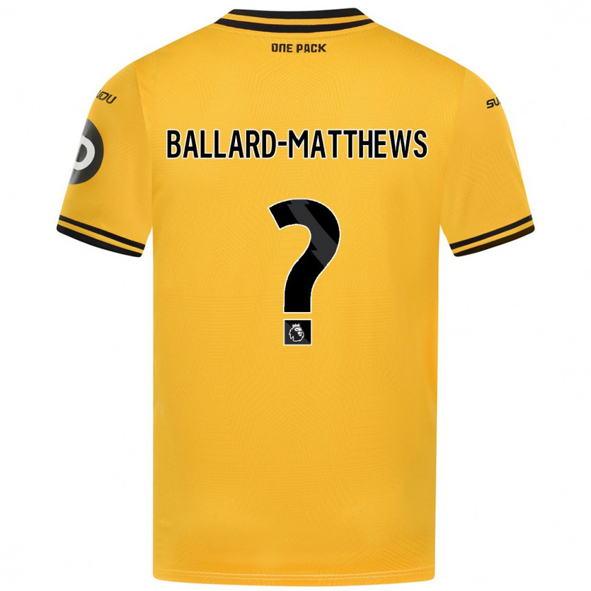 Niño Fútbol Camiseta Emilio Ballard-Matthews #0 Amarillo 1ª Equipación 2024/25 México