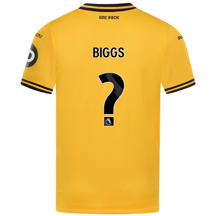 Niño Fútbol Camiseta Lennon Biggs #0 Amarillo 1ª Equipación 2024/25 México