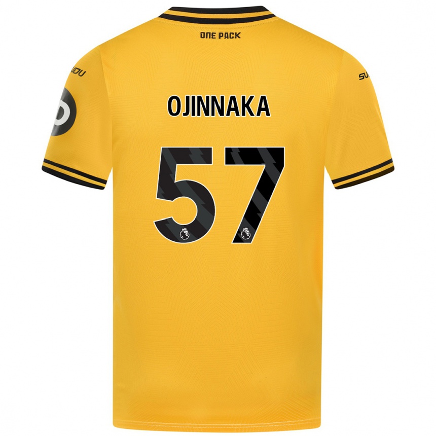 Niño Fútbol Camiseta Temple Ojinnaka #57 Amarillo 1ª Equipación 2024/25 México