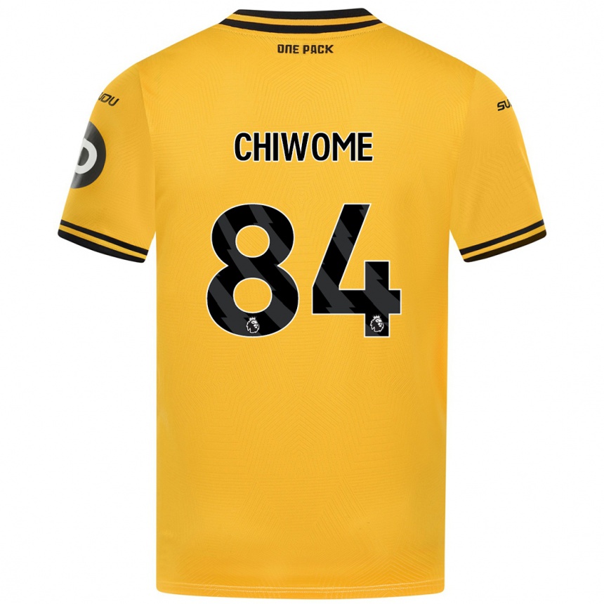 Niño Fútbol Camiseta Leon Chiwome #84 Amarillo 1ª Equipación 2024/25 México