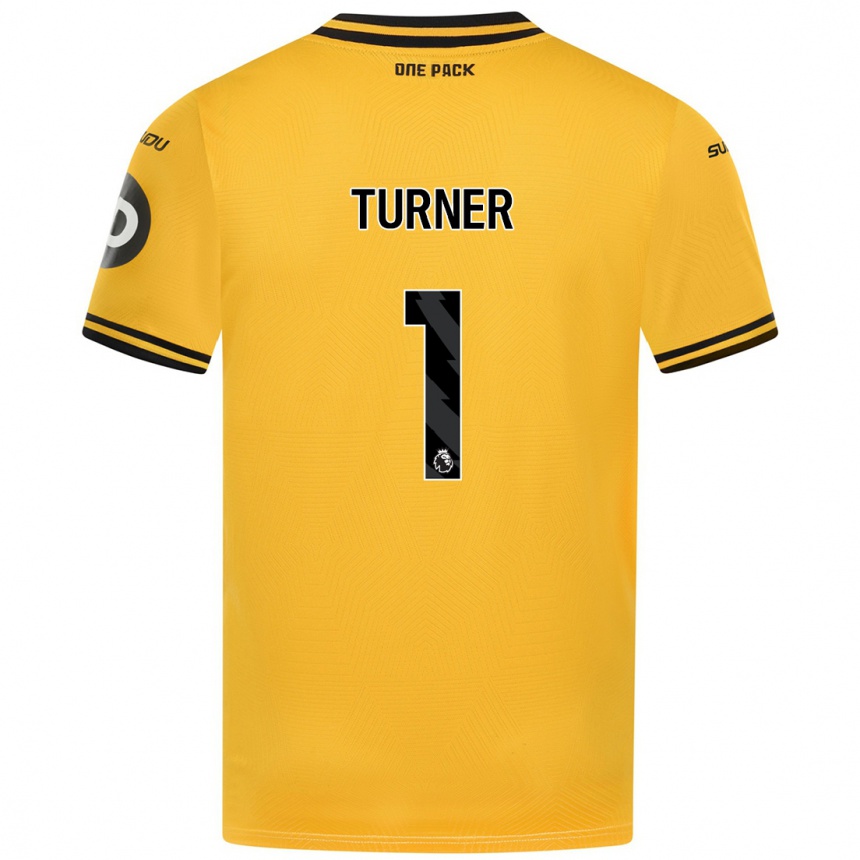 Niño Fútbol Camiseta Shannon Turner #1 Amarillo 1ª Equipación 2024/25 México