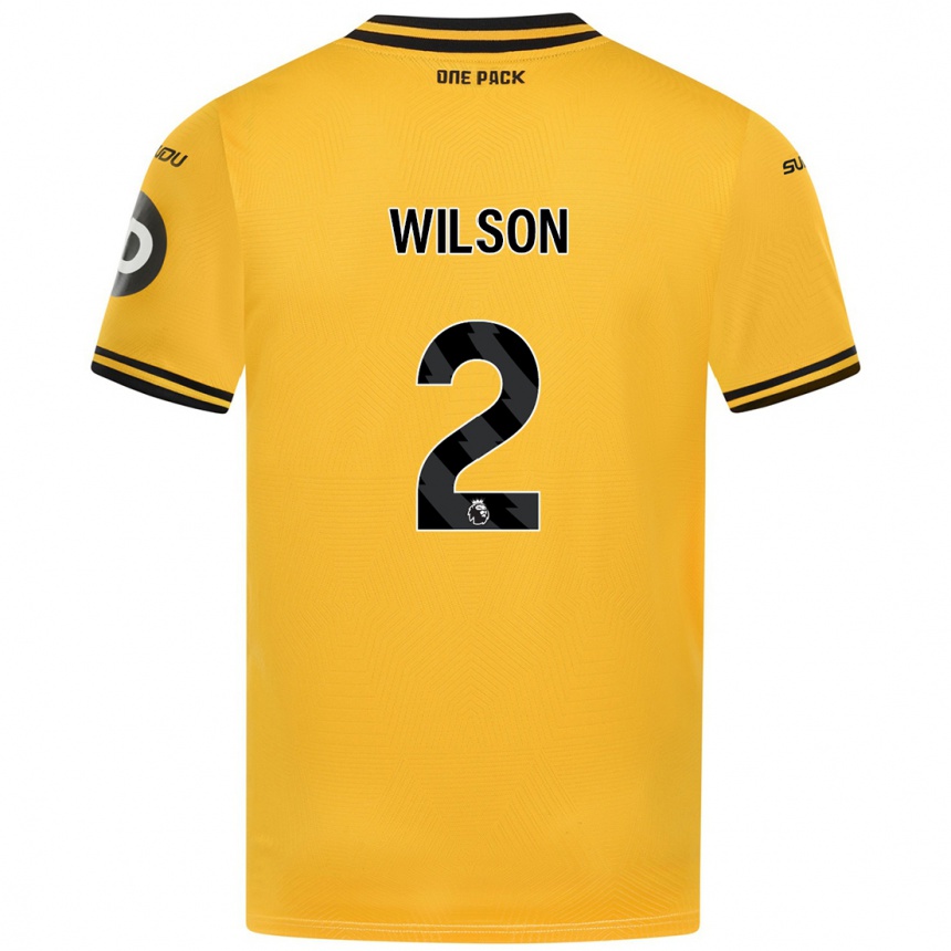 Niño Fútbol Camiseta Ellie Wilson #2 Amarillo 1ª Equipación 2024/25 México