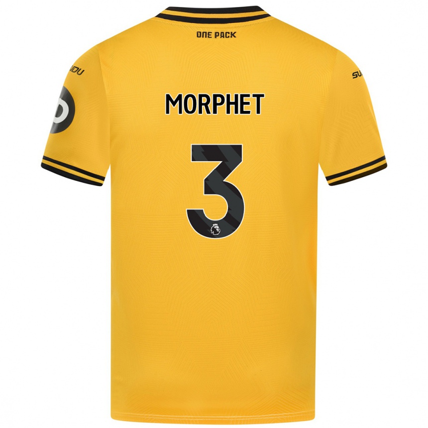 Niño Fútbol Camiseta Anna Morphet #3 Amarillo 1ª Equipación 2024/25 México