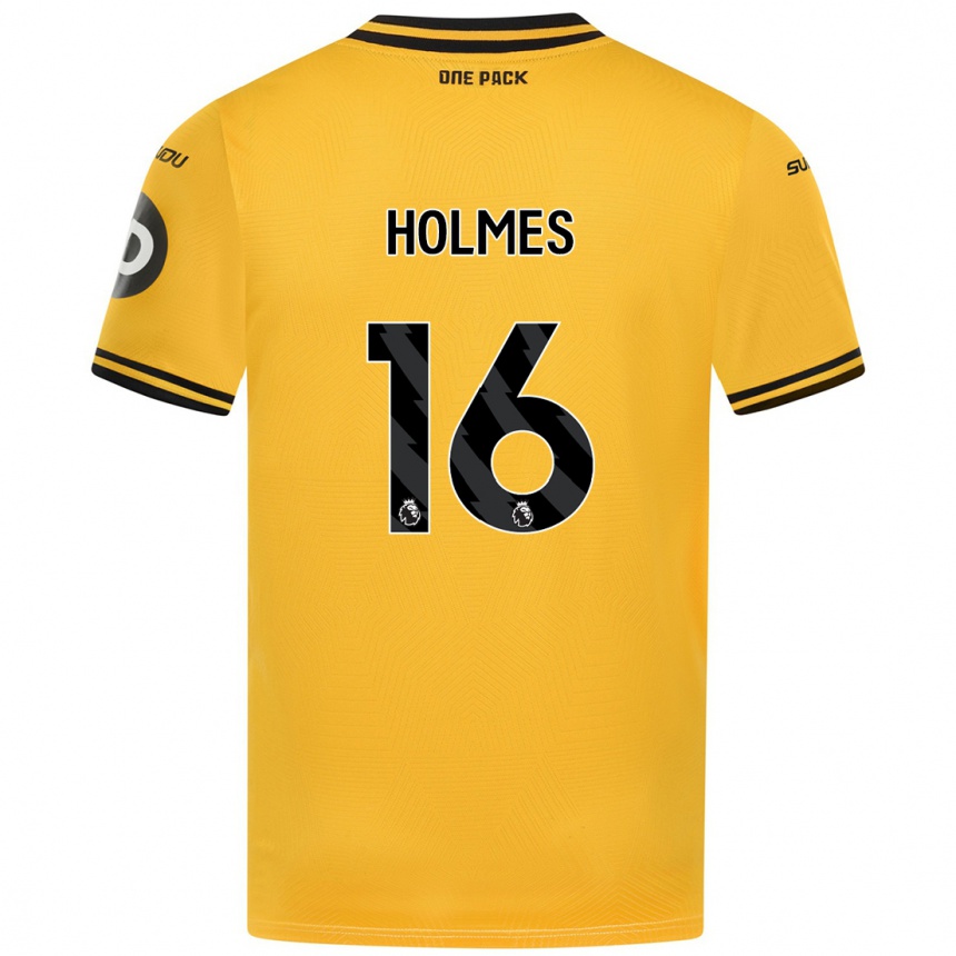 Niño Fútbol Camiseta Summer Holmes #16 Amarillo 1ª Equipación 2024/25 México