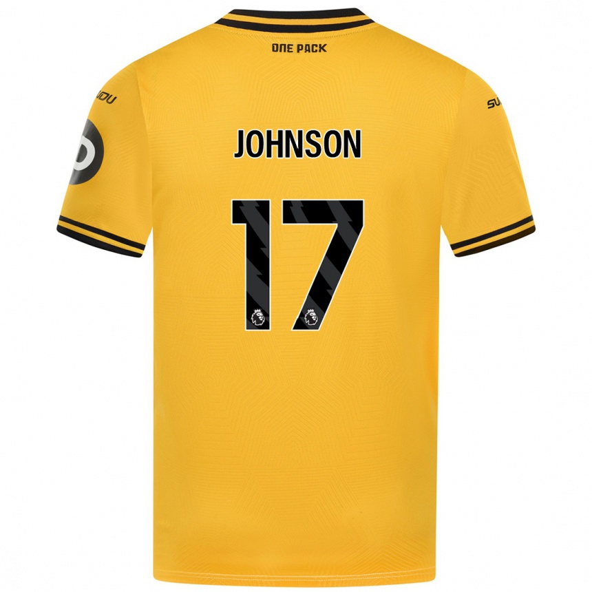 Niño Fútbol Camiseta Katie Johnson #17 Amarillo 1ª Equipación 2024/25 México