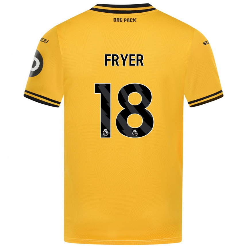 Niño Fútbol Camiseta Hannah Fryer #18 Amarillo 1ª Equipación 2024/25 México