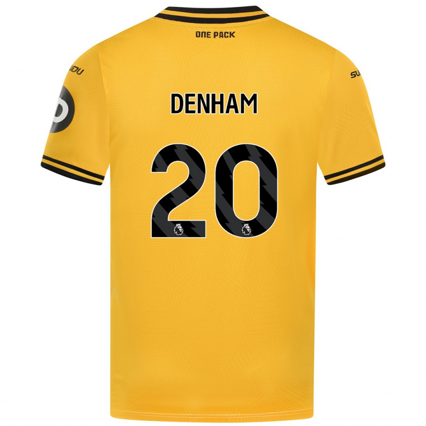 Niño Fútbol Camiseta Ania Denham #20 Amarillo 1ª Equipación 2024/25 México