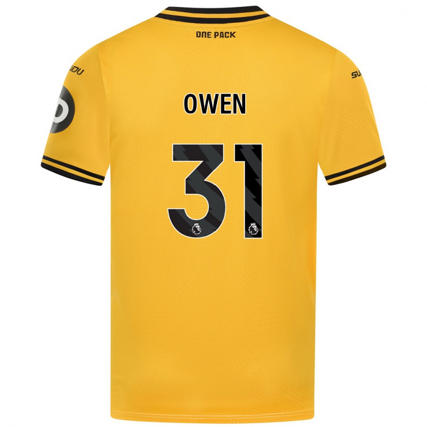 Niño Fútbol Camiseta Skye Owen #31 Amarillo 1ª Equipación 2024/25 México