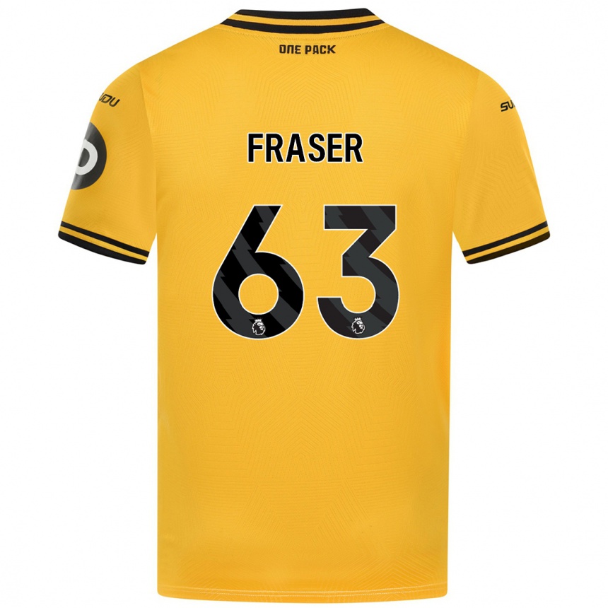 Niño Fútbol Camiseta Nathan Fraser #63 Amarillo 1ª Equipación 2024/25 México