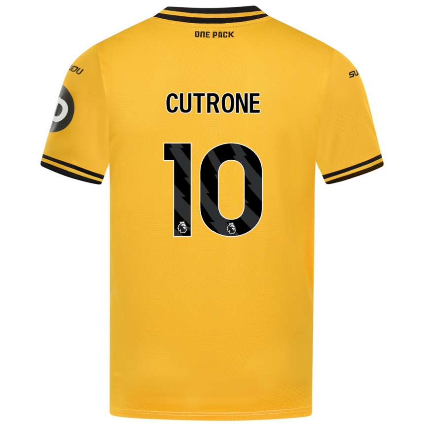 Niño Fútbol Camiseta Patrick Cutrone #10 Amarillo 1ª Equipación 2024/25 México