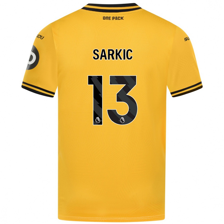 Niño Fútbol Camiseta Matija Sarkic #13 Amarillo 1ª Equipación 2024/25 México