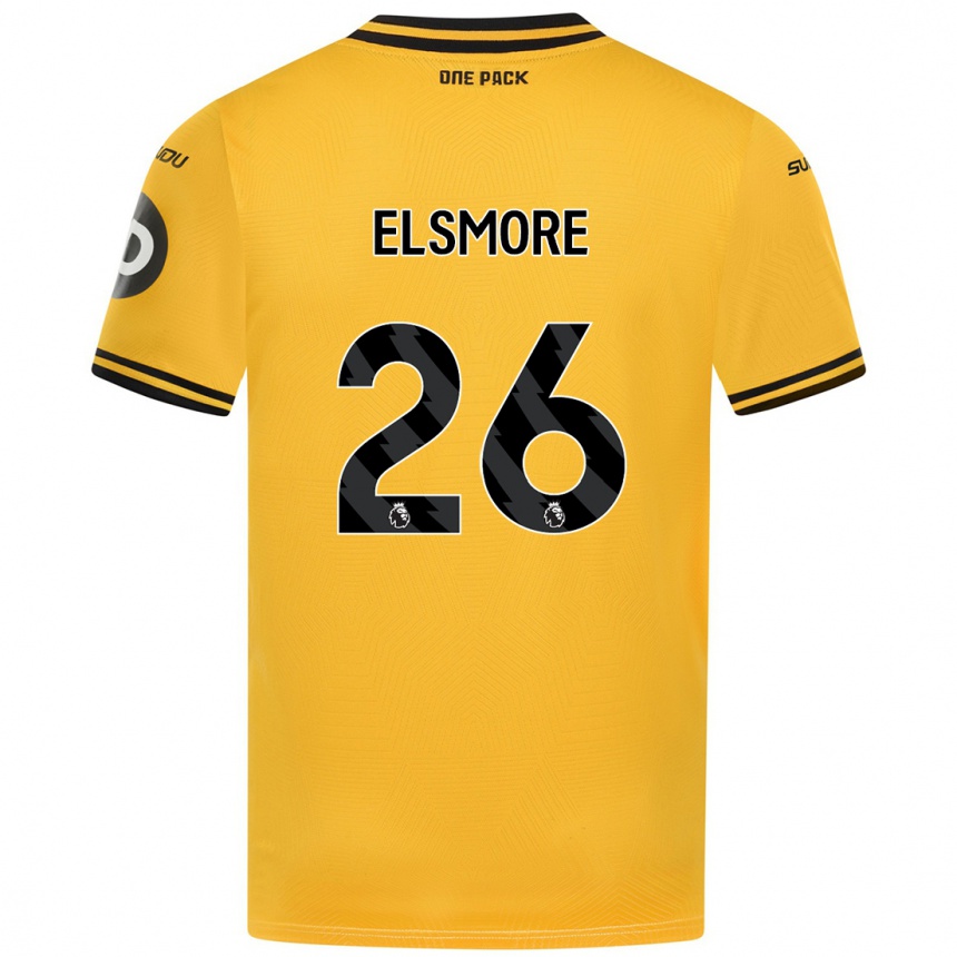 Niño Fútbol Camiseta Ria Elsmore #26 Amarillo 1ª Equipación 2024/25 México