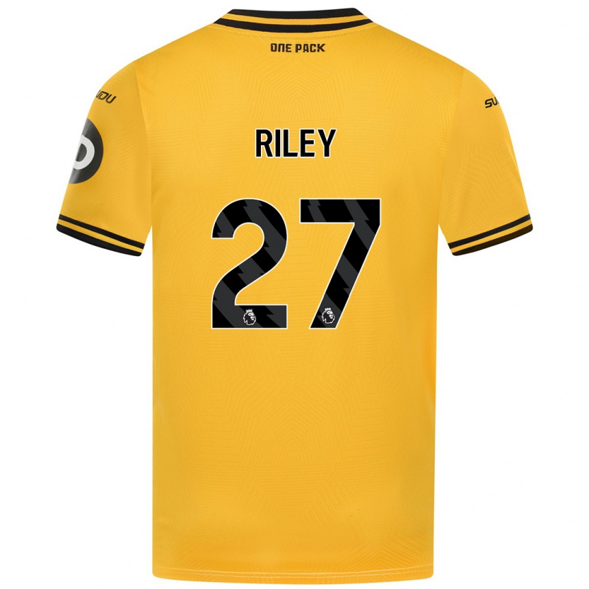 Niño Fútbol Camiseta Lauren Riley #27 Amarillo 1ª Equipación 2024/25 México