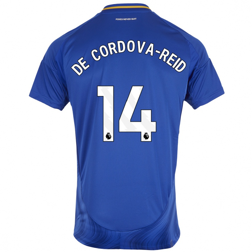 Niño Fútbol Camiseta Bobby De Cordova-Reid #14 Azul Blanco 1ª Equipación 2024/25 México