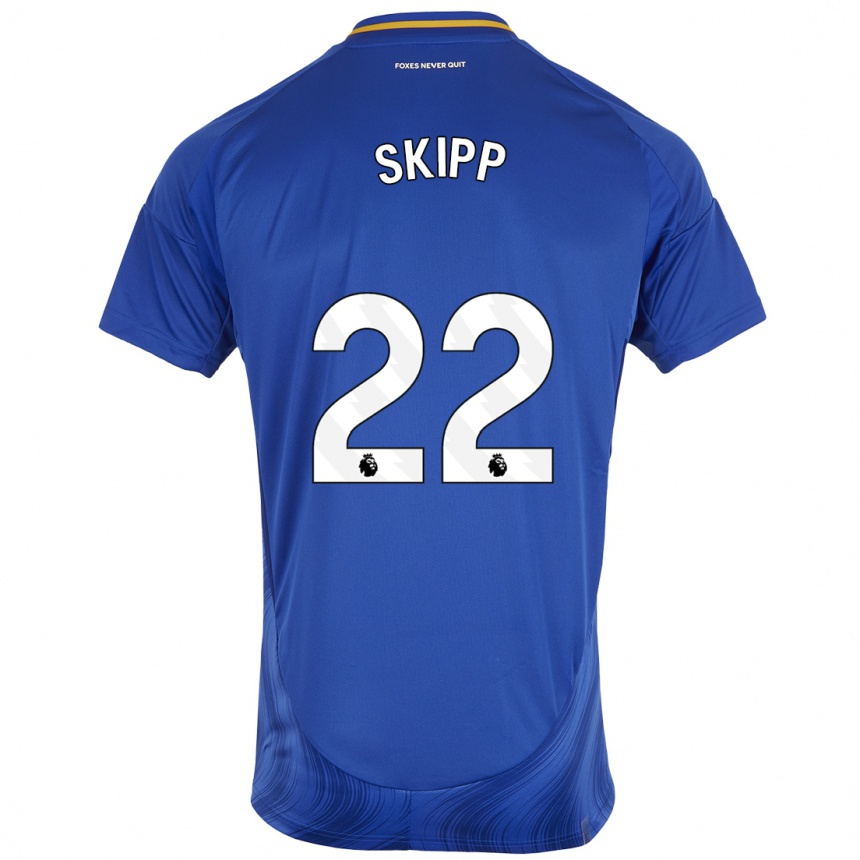 Niño Fútbol Camiseta Oliver Skipp #22 Azul Blanco 1ª Equipación 2024/25 México