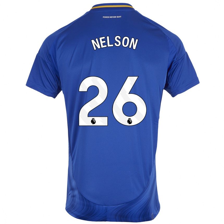 Niño Fútbol Camiseta Ben Nelson #26 Azul Blanco 1ª Equipación 2024/25 México