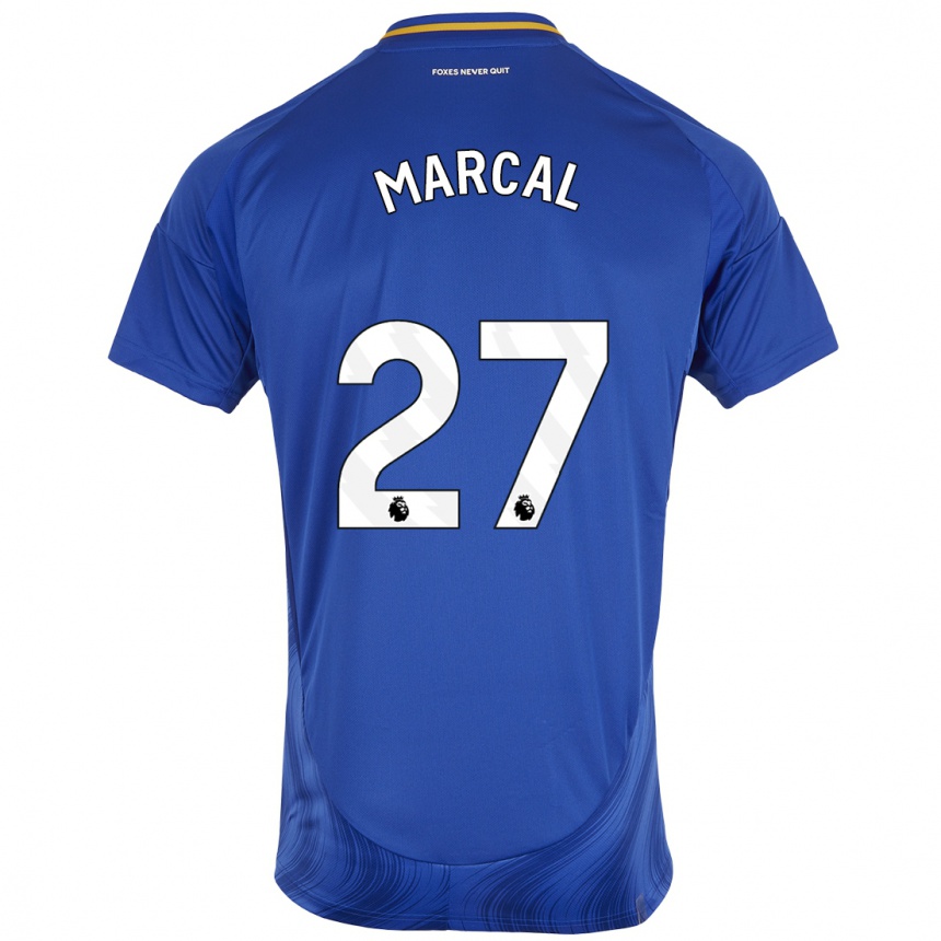 Niño Fútbol Camiseta Wanya Marçal #27 Azul Blanco 1ª Equipación 2024/25 México