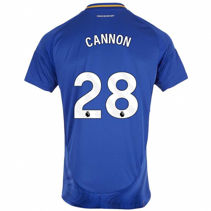 Niño Fútbol Camiseta Thomas Cannon #28 Azul Blanco 1ª Equipación 2024/25 México