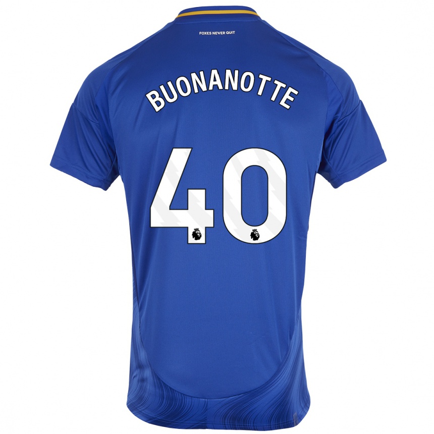 Niño Fútbol Camiseta Facundo Buonanotte #40 Azul Blanco 1ª Equipación 2024/25 México