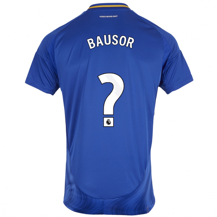 Niño Fútbol Camiseta Stevie Bausor #0 Azul Blanco 1ª Equipación 2024/25 México