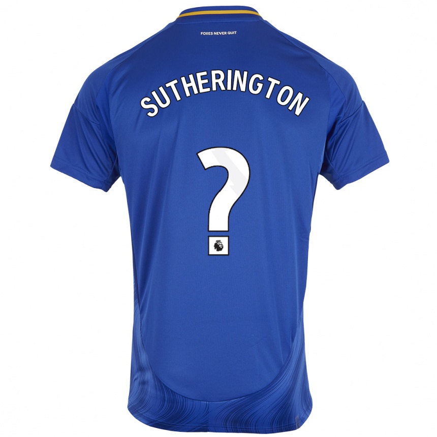 Niño Fútbol Camiseta Harry Sutherington #0 Azul Blanco 1ª Equipación 2024/25 México