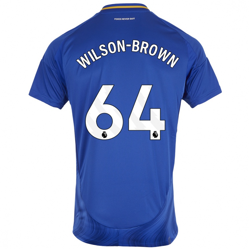 Niño Fútbol Camiseta Thomas Wilson-Brown #64 Azul Blanco 1ª Equipación 2024/25 México