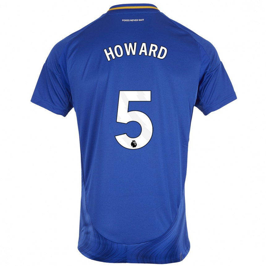 Niño Fútbol Camiseta Sophie Howard #5 Azul Blanco 1ª Equipación 2024/25 México