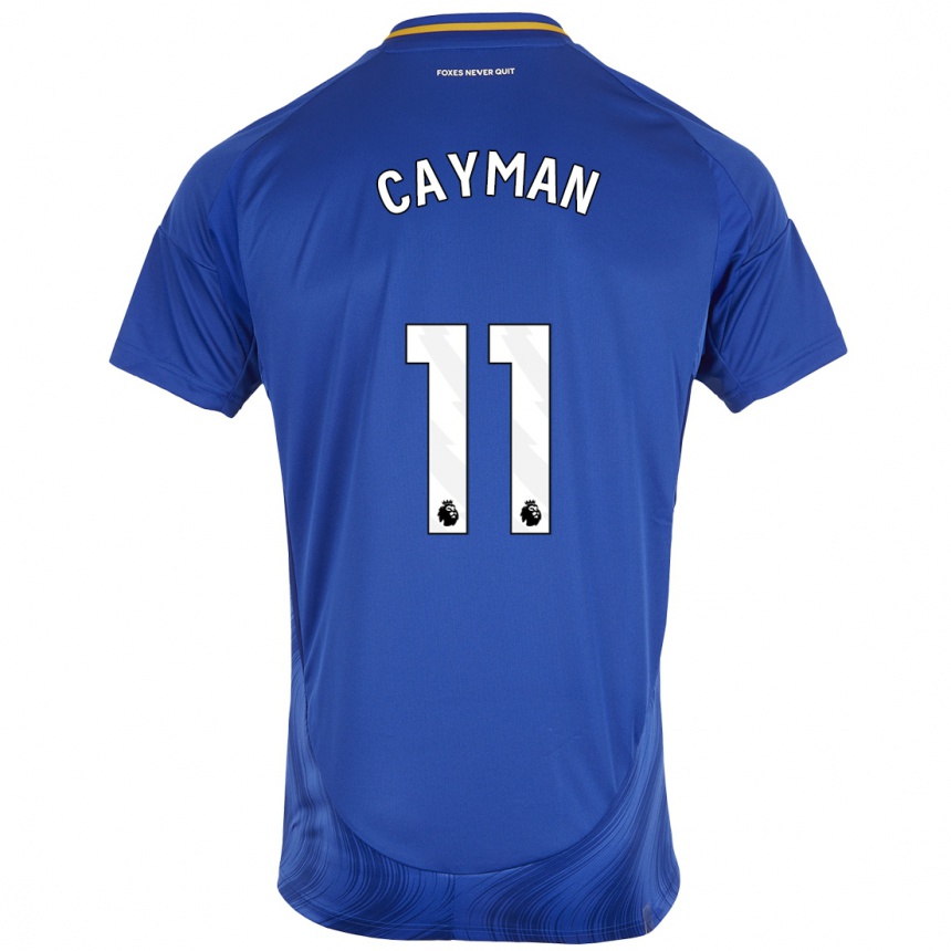 Niño Fútbol Camiseta Janice Cayman #11 Azul Blanco 1ª Equipación 2024/25 México