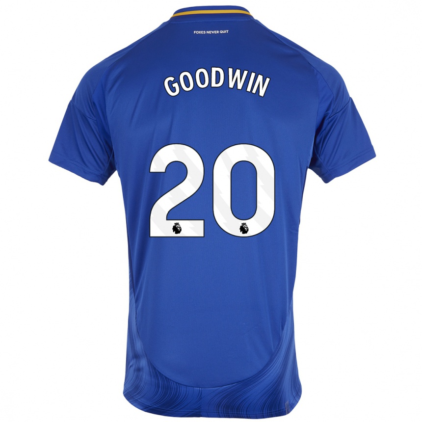 Niño Fútbol Camiseta Missy Goodwin #20 Azul Blanco 1ª Equipación 2024/25 México