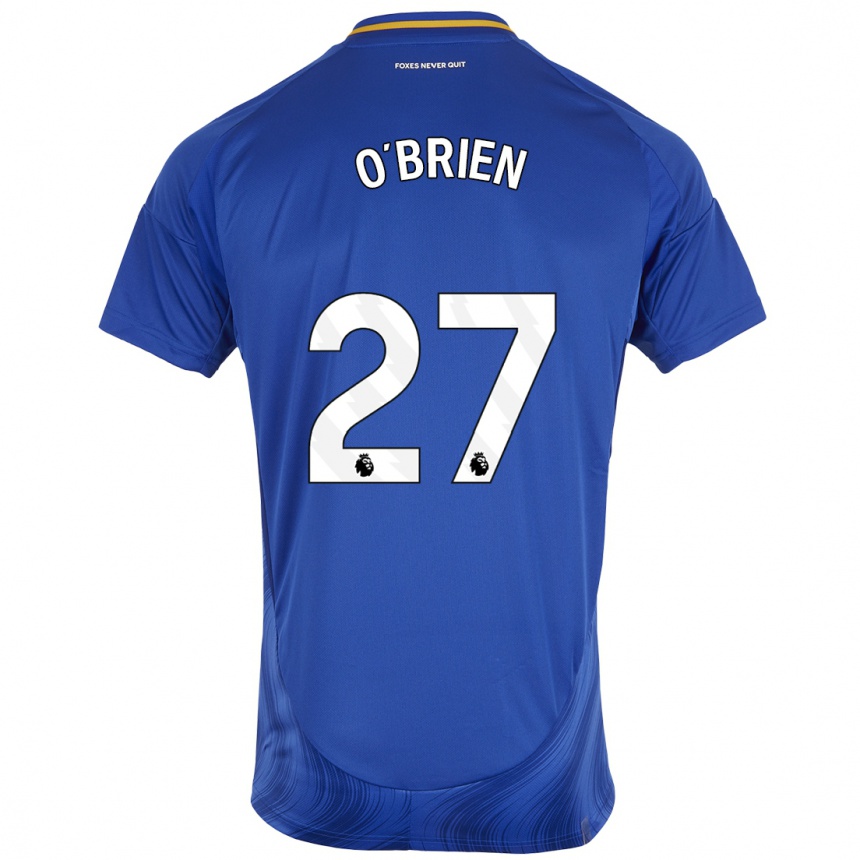 Niño Fútbol Camiseta Shannon O'brien #27 Azul Blanco 1ª Equipación 2024/25 México