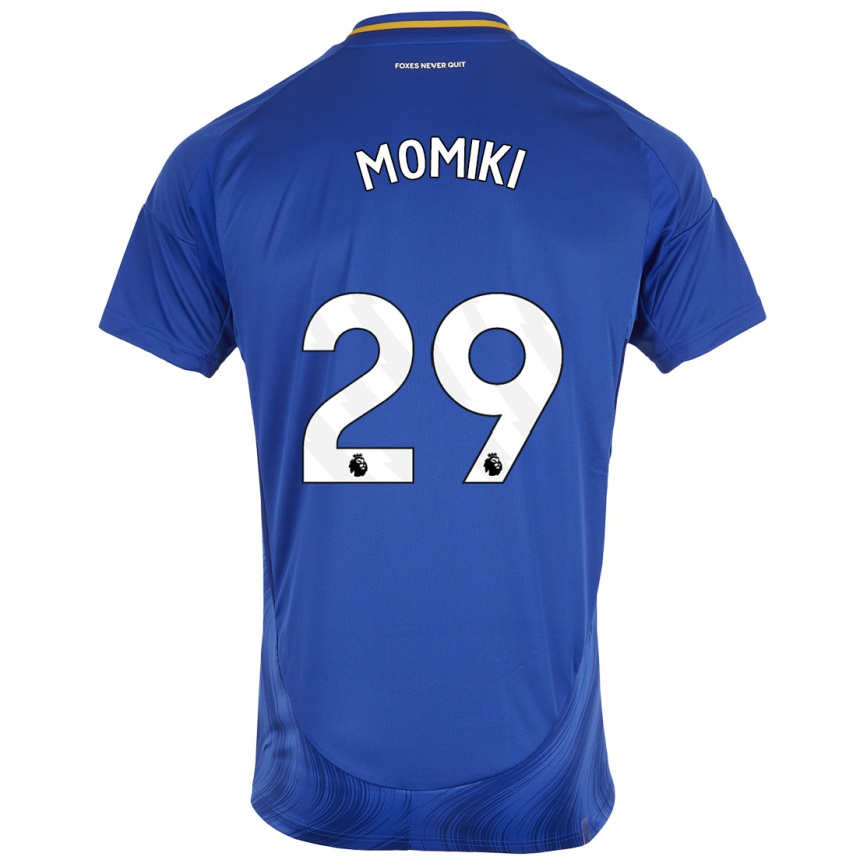 Niño Fútbol Camiseta Yuka Momiki #29 Azul Blanco 1ª Equipación 2024/25 México