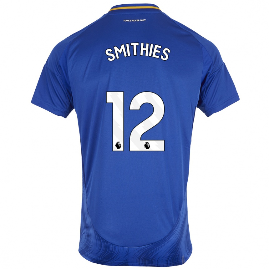 Niño Fútbol Camiseta Alex Smithies #12 Azul Blanco 1ª Equipación 2024/25 México