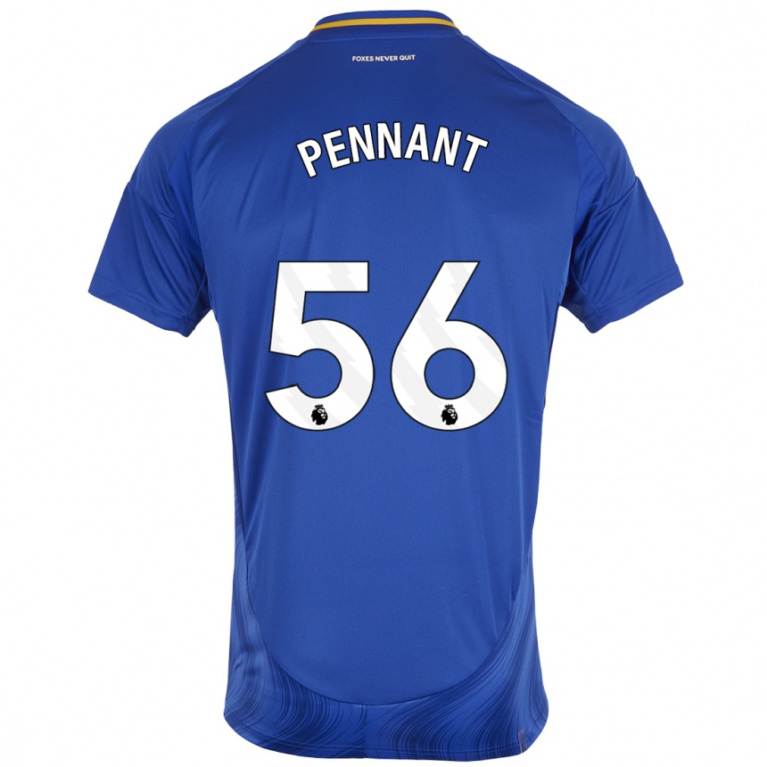 Niño Fútbol Camiseta Terrell Pennant #56 Azul Blanco 1ª Equipación 2024/25 México