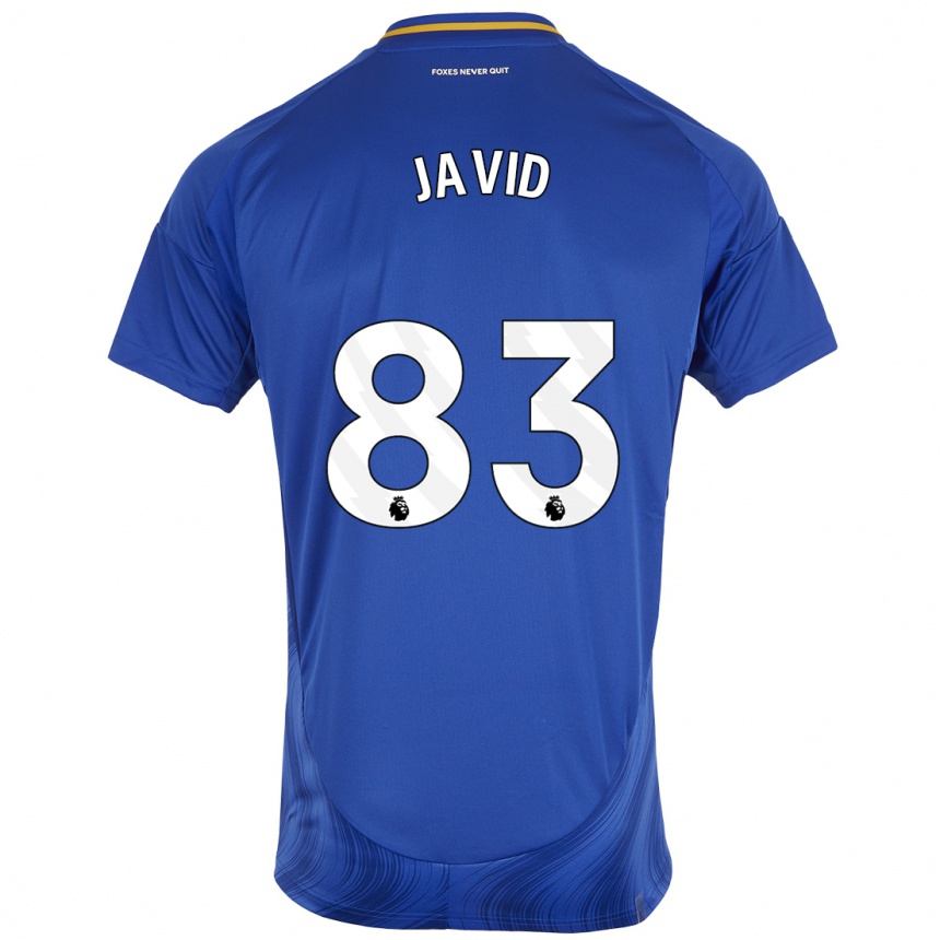 Niño Fútbol Camiseta Abdullah Javid #83 Azul Blanco 1ª Equipación 2024/25 México