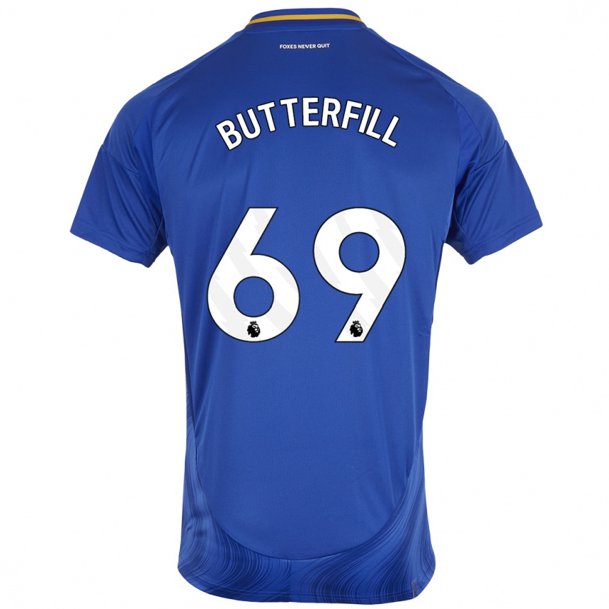 Niño Fútbol Camiseta Jack Butterfill #69 Azul Blanco 1ª Equipación 2024/25 México