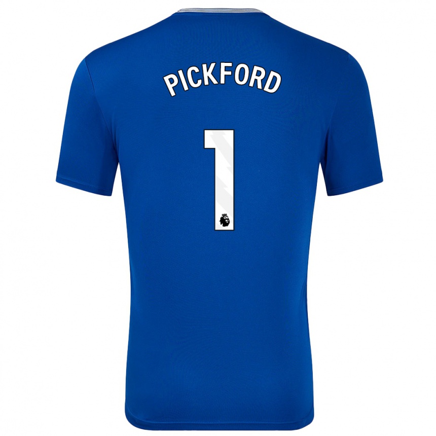 Niño Fútbol Camiseta Pickford #1 Azul Con 1ª Equipación 2024/25 México