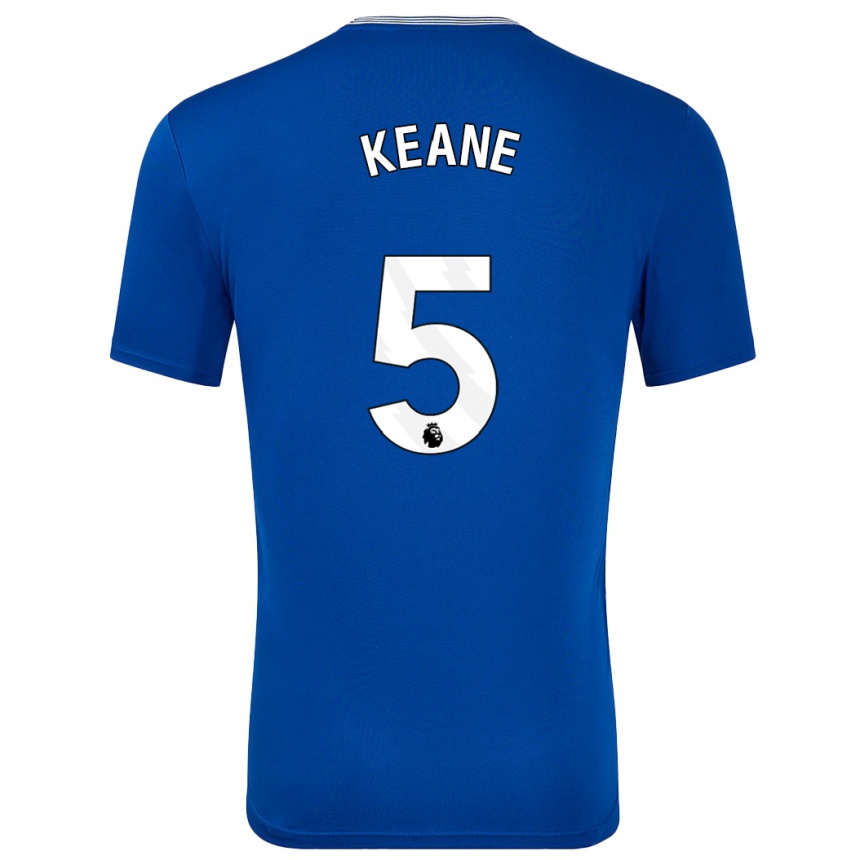 Niño Fútbol Camiseta Michael Keane #5 Azul Con 1ª Equipación 2024/25 México